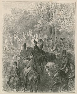 Rotten Row, Hyde Park, London alkotó: Gustave Dore