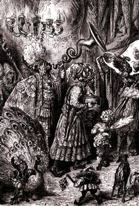 Szindbád a tengerész (Szindbád) - Az ezeregy (1001) éjszaka története - Gustave Dore illusztrációja (részlet) - Maxwell kiadás 1865 - Hatodik utazás: Serendib királyának udvarába. alkotó: Gustave Dore