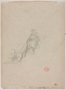 Vadászati jelenet vázlata, c. 1868. alkotó: Gustave Dore