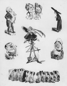 Humoros és groteszk vázlatok – Gustave Dore (metszet) alkotó: Gustave Dore