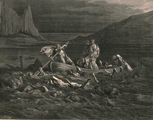 Amint mindketten beszálltak, vágva a hullámokat, c1890. alkotó: Gustave Dore