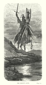 A báró esküje (metszet) alkotó: Gustave Dore