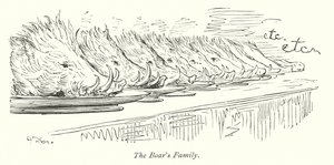 A vaddisznó családja (metszet) alkotó: Gustave Dore