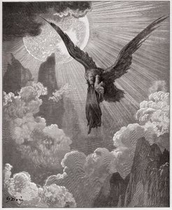 Az Isteni színjáték (La Divina Comedia, La Divine Comedie), Purgatorio, 9. ének: Dantét álomban egy sas viszi el - Dante Alighieri (1265-1321) - Illusztráció: Gustave Dore (1832-1883) alkotó: Gustave Dore