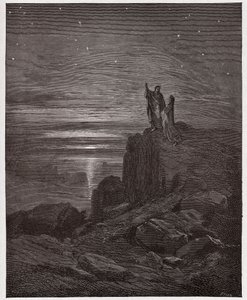 Az isteni színjáték (La Divina Commedia, La Divine Comedie), Inferno, 34. ének: A költők előkerülnek a pokolból - Dante Alighieri (1265-1321) - Illusztráció: Gustave Dore (1832-1883) alkotó: Gustave Dore