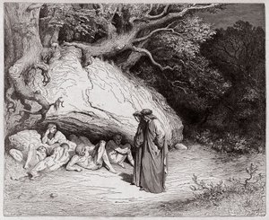 Az isteni színjáték (La Divina Commedia, La Divine Comedie), Pokol, 4. ének: Az ártatlan lelkek Limbóban - Dante Alighieri (1265-1321) - Illusztráció: Gustave Dore (1832-1883) alkotó: Gustave Dore