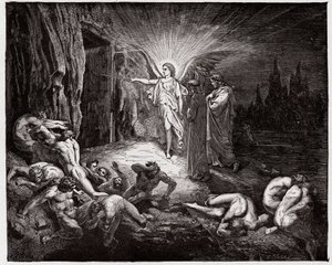 Az isteni színjáték (La Divina Commedia, La Divine Comedie), Inferno, 9. ének: Az angyal kinyitja a kapukat - Dante Alighieri (1265-1321) - Illusztráció: Gustave Dore (1832-1883) alkotó: Gustave Dore