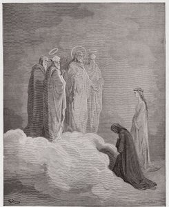 Az isteni színjáték (La Divina Commedia, La Divine Comedie), Paradiso, 26. ének: Szent János a szerelemről vizsgálja Dantét - Dante Alighieri (1265-1321) - Illusztráció: Gustave Dore (1832-1883) alkotó: Gustave Dore