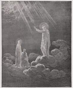 Az isteni színjáték (La Divina Commedia, La Divine Comedie), Paradiso, 8. ének: Charles Martel megszólítja Dantét és Beatrice-t - Dante Alighieri (1265-1321) - Illusztráció: Gustave Dore (1832-1883) alkotó: Gustave Dore