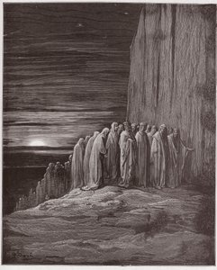 Az isteni színjáték (La Divina Commedia, La Divine Comedie), Purgatorio, 18. ének: A lajhárok sokasága - Dante Alighieri (1265-1321) - Illusztráció: Gustave Dore (1832-1883) alkotó: Gustave Dore