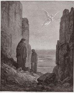 Az isteni színjáték (La Divina Commedia, La Divine Comedie), Purgatorio, 19. ének: A költők feljutnak az ötödik körbe - Dante Alighieri (1265-1321) - Illusztráció: Gustave Dore (1832-1883) alkotó: Gustave Dore