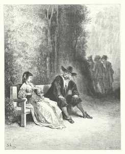La Fontaine meséi: Fontaine: A leány (metszet) alkotó: Gustave Dore