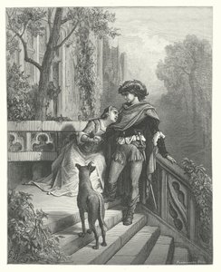 La Fontaine meséi: Fontaine: A két galamb (metszet). alkotó: Gustave Dore
