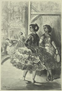 A Fandango a Sevillai San Fernando Színházban alkotó: Gustave Dore