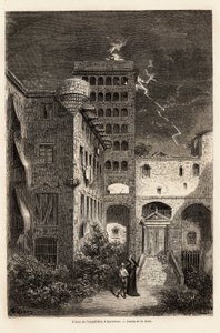 A barcelonai inkvizíciós börtön, Gustave Dore (1832-1883) rajza, hogy illusztrálja spanyolországi utazását C. Davillier-vel 1862-ben. Metszet a „Le tour du monde”-ban, szerkesztette Edouard Charton alkotó: Gustave Dore