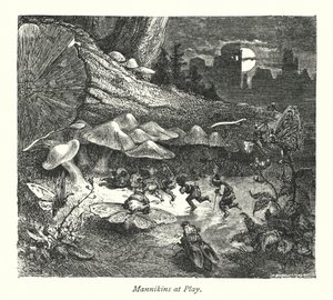 A Mannikinok kastélya (metszet) alkotó: Gustave Dore