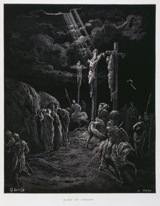Krisztus kereszthalála, Illusztráció a Dore Bibliából alkotó: Gustave Dore