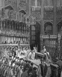 Westminster Abbey – Doré a Westminster Boys megerősítése alkotó: Gustave Dore