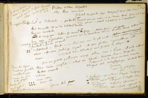 A munkafüzet 41. fóliója n. 19 Gustave Flaubert vázlatainak kéziratos oldala. Bouvard és Pecuchet tervei. BHVP. alkotó: Gustave Flaubert