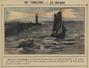 A csónak (színes litho) alkotó: Gustave Fraipont