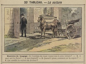 Az autó (színes litho)