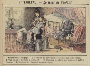 A gyermek felemelkedése (színes litho) alkotó: Gustave Fraipont
