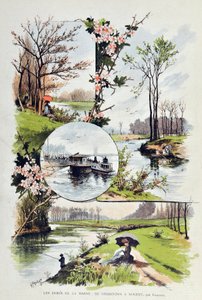 A Marne széle: Charentontól Nogentig 1887-ben. Illusztráció: Gustave Fraipont (1849-1923) 1887-es metszet a „” Paris-Illustrous Journal hetilapban”.