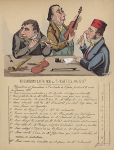 Hangszerszámla az opera zenekarának (színes litó) alkotó: Gustave Frison