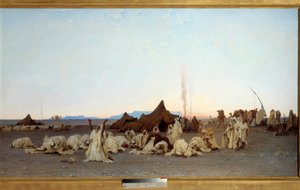 Esti ima a Szahara-sivatagban. Gustave Achille Guillaumet (1840-1887) festménye 1863 V. 1,3x2,8 m. Párizs, musee d