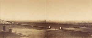Panoráma a châlons-i táborról (hat fénykép három képkockában) alkotó: Gustave Le Gray