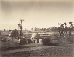 A thébai síkság kilátása a karnaci templomból, 1867. alkotó: Gustave Le Gray