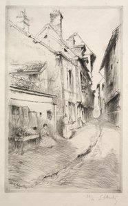 Iskola utca Troyes-ban alkotó: Gustave Leheutre