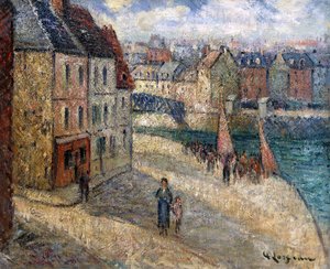 Dokk Dieppe-ben, alkotó: Gustave Loiseau