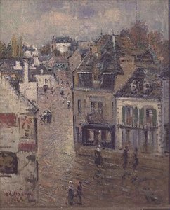 Pont Aven utca az eső után alkotó: Gustave Loiseau