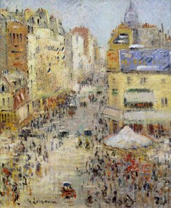 Július 14-én Párizsban, a Rue de Clignancourt-ban, 1925 alkotó: Gustave Loiseau