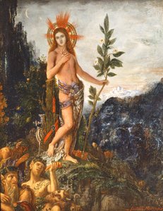 Apollón átveszi a pásztorok felajánlását alkotó: Gustave Moreau