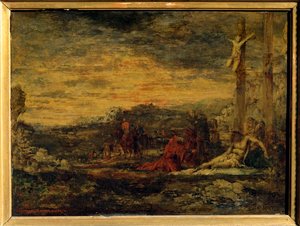 Kálvária (festmény fára) alkotó: Gustave Moreau