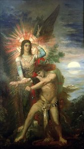 Jákob és az angyal, 1878 alkotó: Gustave Moreau