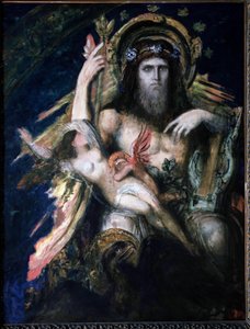 Jupiter (Zeusz) és Semelé (felrobbantotta) Gustave Moreau. alkotó: Gustave Moreau