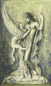 Oidipusz és a Szfinx; Oidip és Szfinx, alkotó: Gustave Moreau