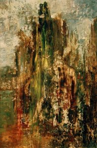 Vidéki táj. Durva (a Szfinxnél) alkotó: Gustave Moreau