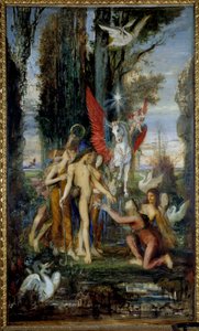Hésziodosz görög költő (Kr. e. 8. század) és Gustave Moreau (1826-1898) Múzsák festménye 19. század, 263 x 155 cm Párizs, Gustave Moreau Múzeum alkotó: Gustave Moreau
