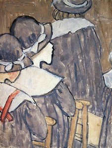Gyermekek a templomban (testfesték ceruzanyomokkal, papírra) (lásd még 130312, 281886) alkotó: Gwen John
