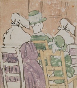 Figurák templomban (akvarell, papír) alkotó: Gwen John
