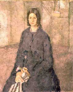 Rózsát tartó lány, 1915-25 körül