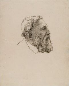 Rodin feje (szén, papír) alkotó: Gwen John