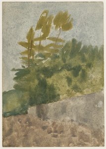 Fák (akvarell, gouache és ceruza papíron) alkotó: Gwen John