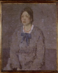 Woman in a Coral Necklace (oil on canvas) alkotó: Gwen John