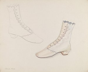 Quaker esküvői cipők, c. 1936. alkotó: Gwyneth King