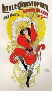 Szórakozás. Tánc. Kánkán táncos. Plakát: H.A. Thomas egy előadásra a Little Christopher Theatre-ben, New York, USA, 1895 körül (plakát) alkotó: H.A. Thomas